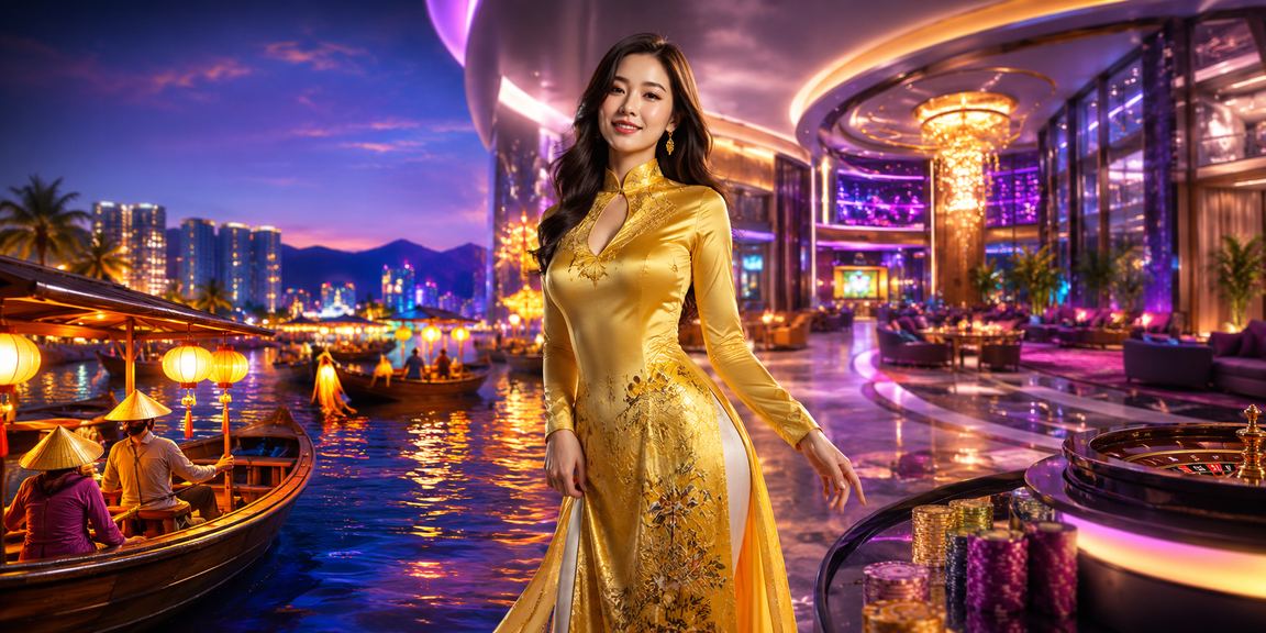 Không khí casino sang trọng cùng trang phục áo dài tại Nha Trang